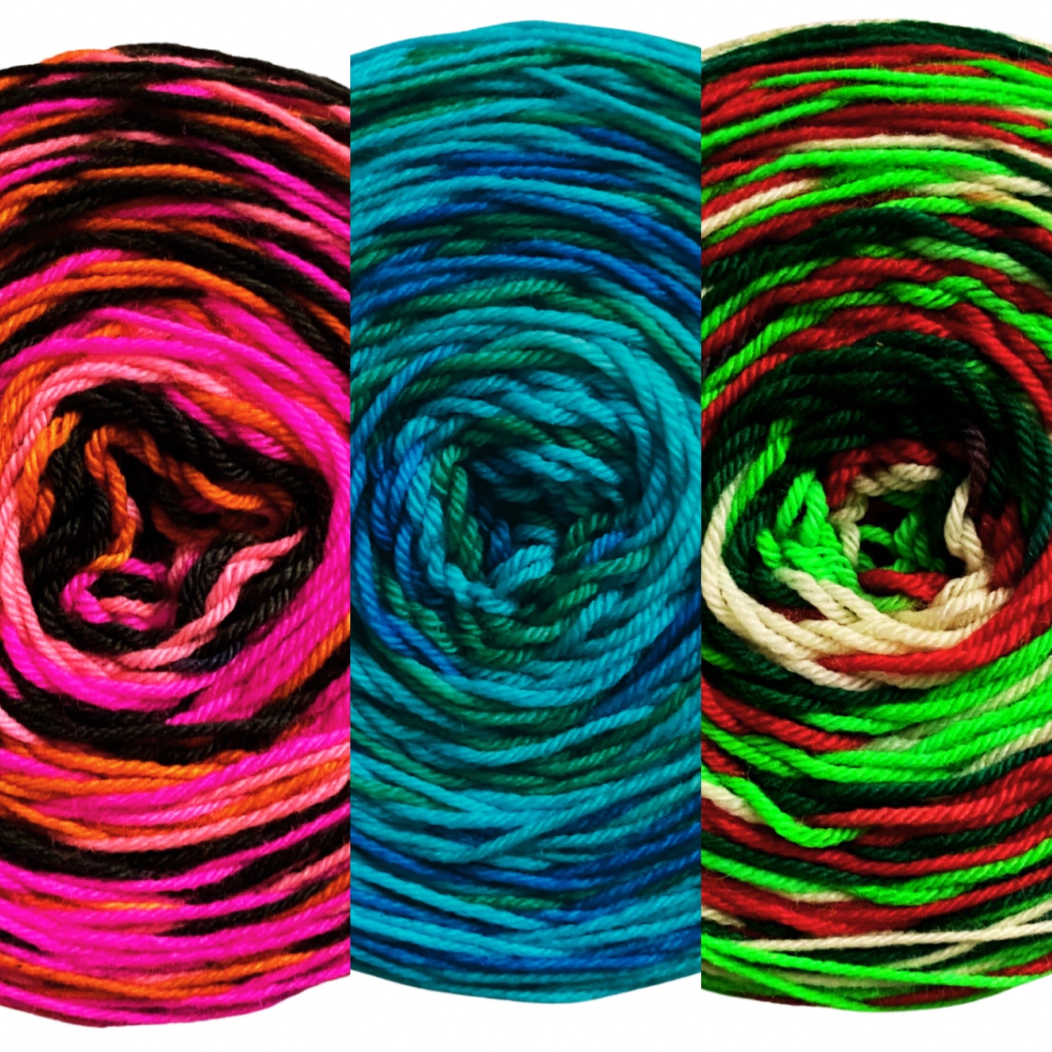Self- Striping One of a Kind Hand Dyed Yarn