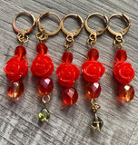Rose Handmade Stitch Marker Sets