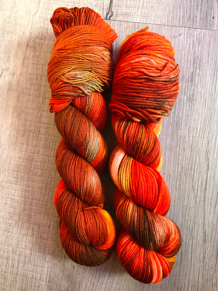 Spring Snake Tester Skeins of Hand Dyed Yarn