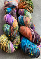 “Rainbow Sand” DK Neon Tweed Hand Dyed Yarn