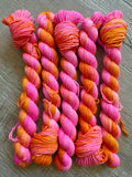 NON SUPERWASH Fingering Mini Skeins of Hand Dyed Yarn