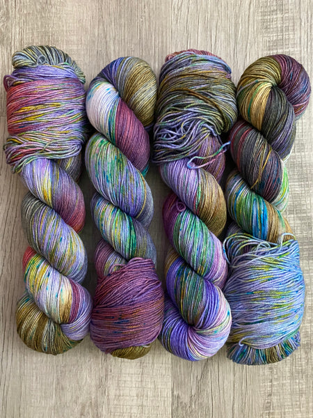 Dusk Fingering Hand Dyed Yarn