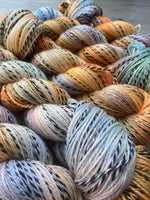“Sunday Morning” Zebra Fingering Hand Dyed Yarn