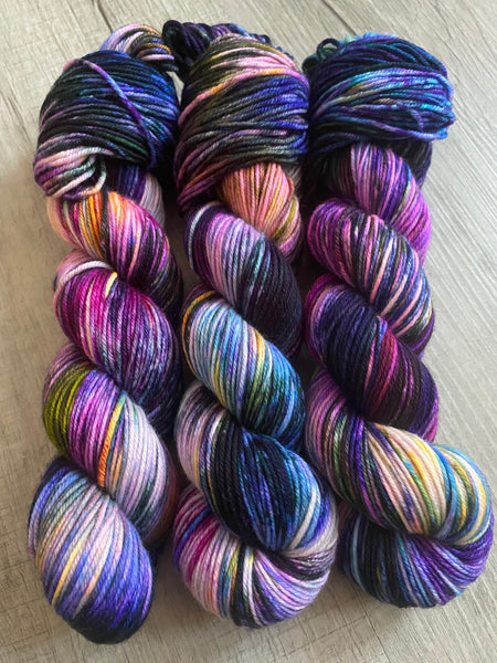 “Winter Dusk” Hand Dyed Yarn