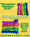 “November Rainbow 2025” Worsted 50 g Set of 5 Skeins