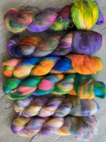 Mohair/Silk and Suri Alpaca Hand Dyed Yarn