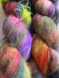 Mohair/Silk and Suri Alpaca Hand Dyed Yarn