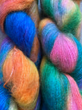 Mohair/Silk and Suri Alpaca Hand Dyed Yarn