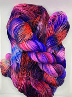 “Purple Night” Hand Dyed Merino Wool