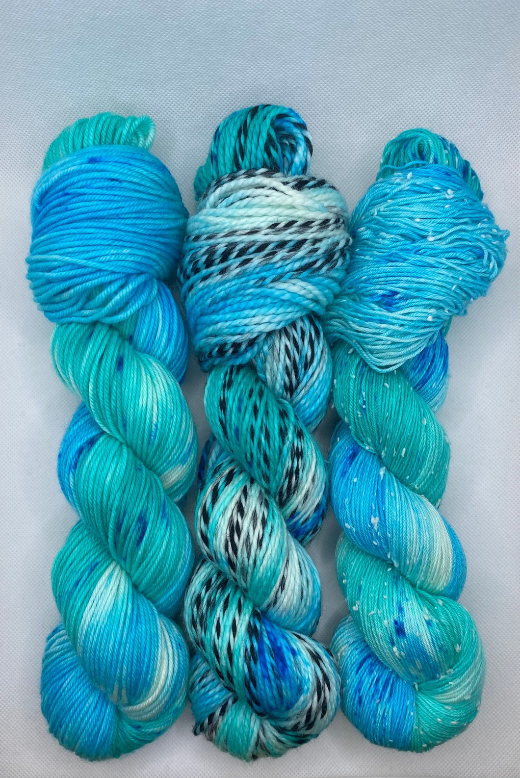 “Ocean” One of a Kind Hand Dyed Yarn