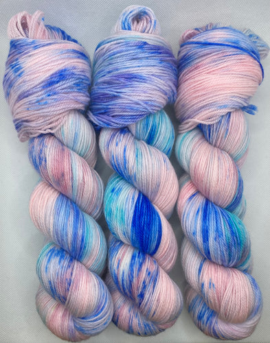 “Cloud” One of a Kind Fingering Hand Dyed Yarn