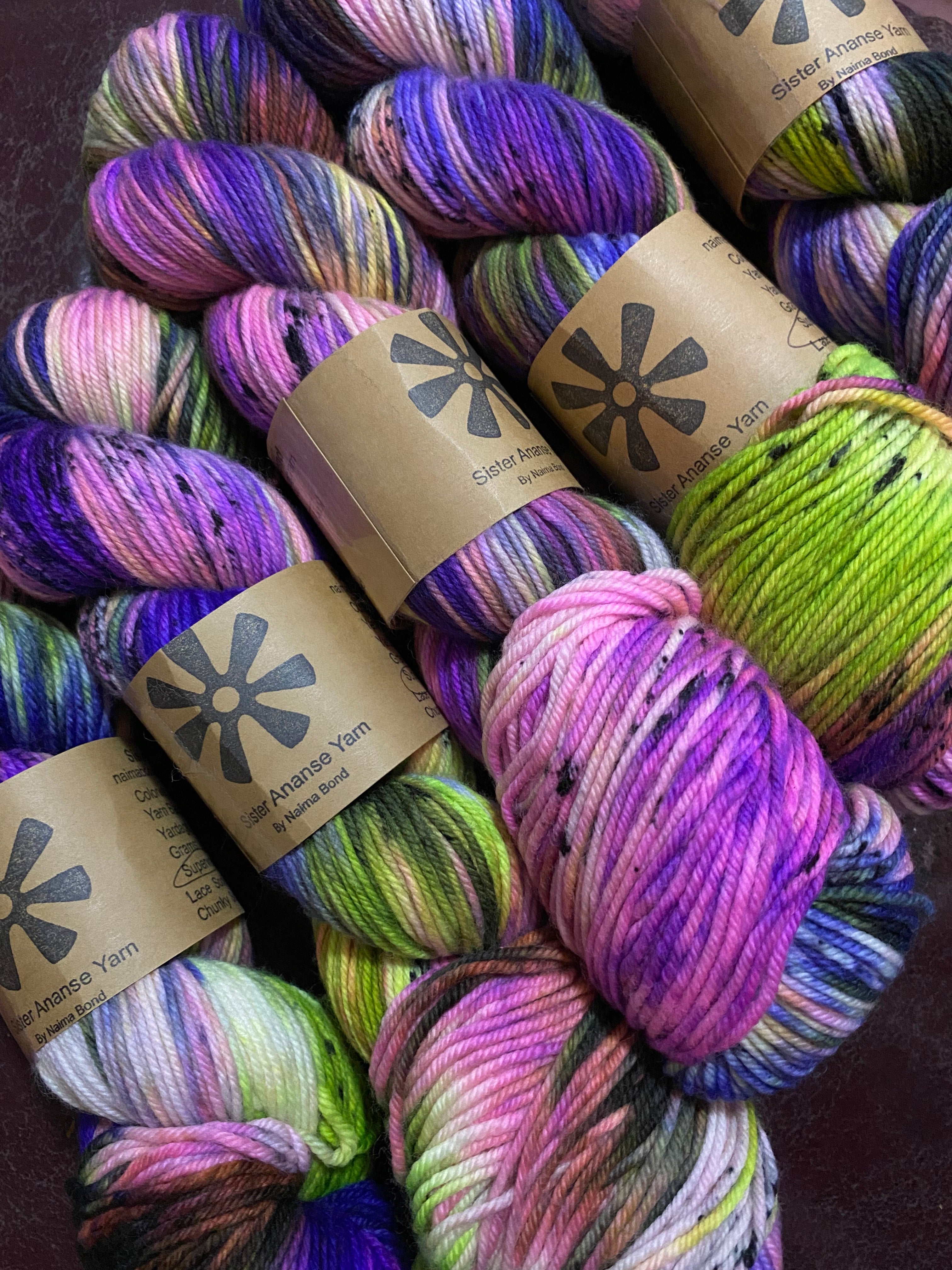 “Psychedelia” One of a Kind Hand Dyed Yarn