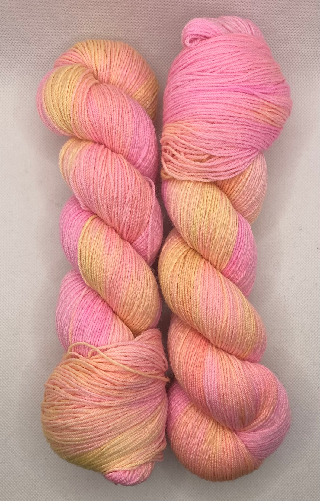 “Sorbet” One of a Kind Non Superwash Hand Dyed Yarn