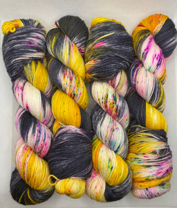 “A Pickup Truck and the Devil’s Eyes” Hand Dyed Yarn