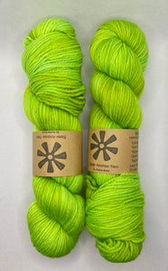 Neon Green One of a Kind Hand Dyed Yarn