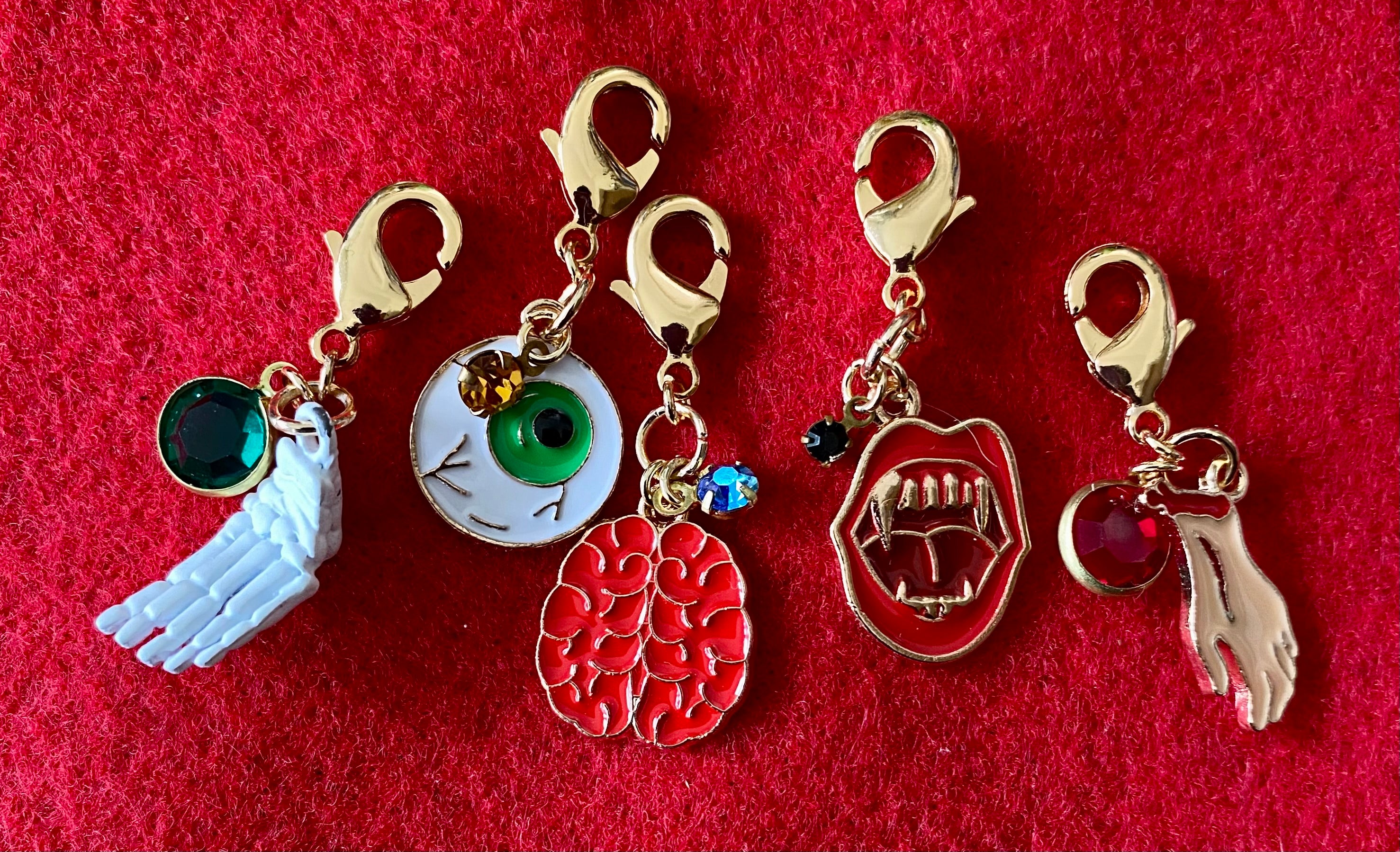 “Body Parts” Yucky Set of 5 Halloween Themed Stitch Markers