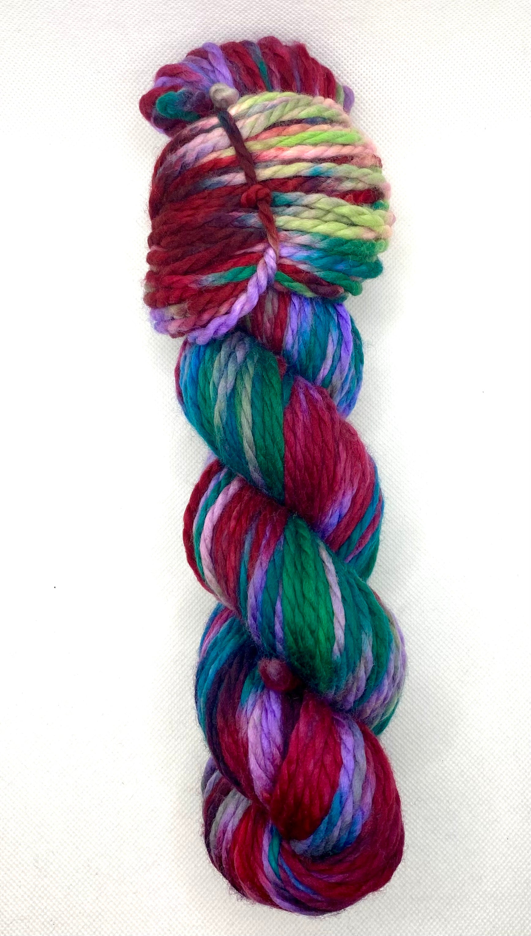 “Winter Forest” One of a Kind Chunky Hand Dyed Yarn