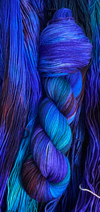 “Peacock” Hand Dyed Yarn