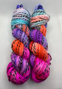 “Glow” Zebra DK Hand Dyed Yarn