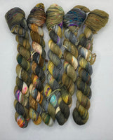 “Mother of Pearl” Non Superwash Fingering Mini Skeins of Hand Dyed Yarn