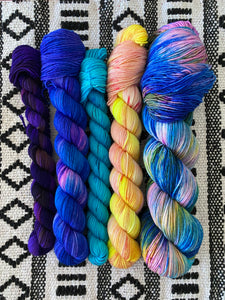 “Brain Flower” Hand Dyed Yarn Kit with Pattern