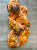 “Neon Pumpkin Spice” Hand Dyed Yarn