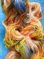 “Neon Pumpkin Spice” Hand Dyed Yarn