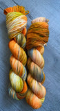 “Neon Pumpkin Spice” Hand Dyed Yarn