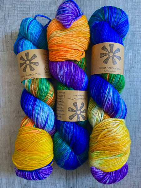 “70s Crayons” DK Hand Dyed Yarn