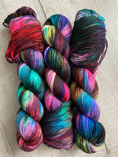 “Scorpio Rising” Hand Dyed Yarn