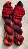 “Morticia” Halloween Hand Dyed Yarn