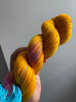 “Golden, Pink and Purple” Assigned Pooling Tester Skeins