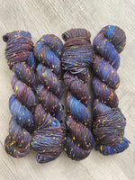 “Night Bright” One of a Kind Neon Tweed DK Hand Dyed Yarn
