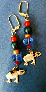 Golden Elephant Handmade Earrings