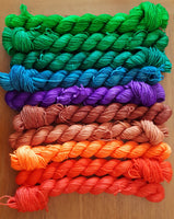 “Halloween Time” Wholesale Mini Skein Fade Set of Hand Dyed Yarn