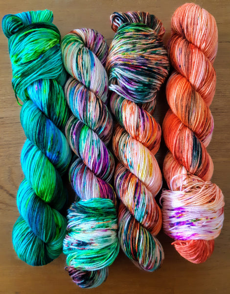 "Love/Life Spell" Wholesale Halloween Fade Set of Hand Dyed Yarn