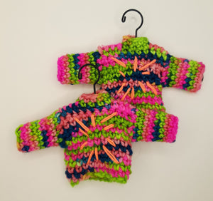 "Schlumbergera" Mini Handmade Sweater Holiday Ornament Set